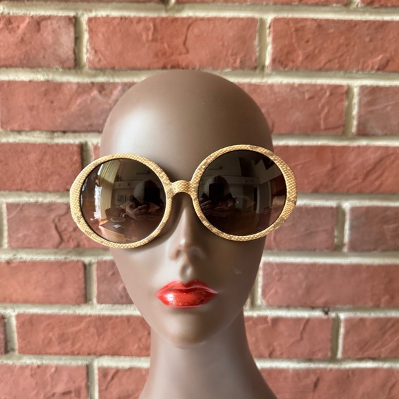 •Tory Burch Oversized Round Snakeskin Print Sunglasses TY 9017 - Picture 1 of 10